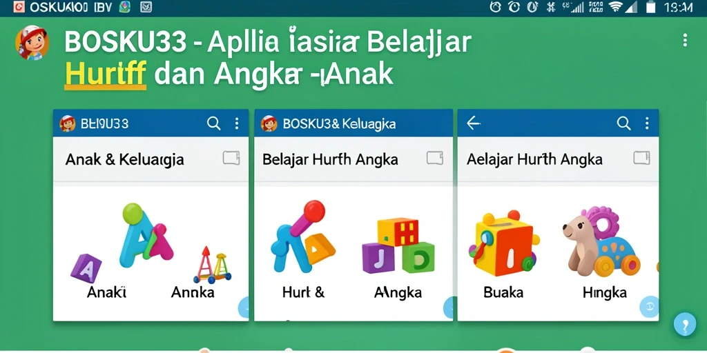 Antarmuka BOSKU33 yang interaktif dan ramah anak.