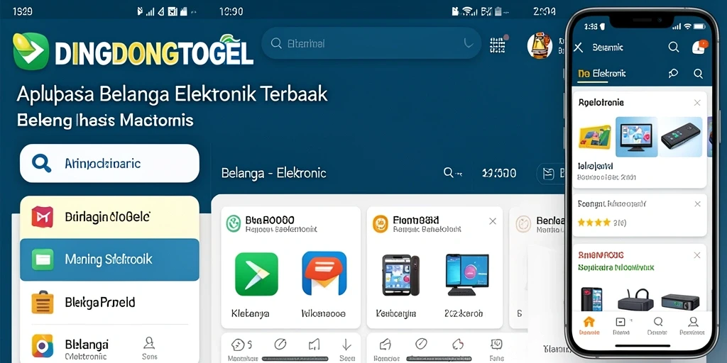 Antarmuka DINGDONGTOGEL menampilkan berbagai produk elektronik dengan jelas.