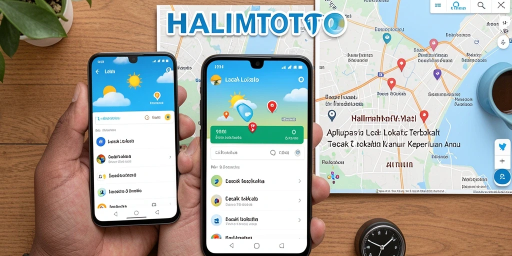 Tampilan antarmuka HALIMTOTO dengan fitur Lacak Lokasi yang mudah digunakan.