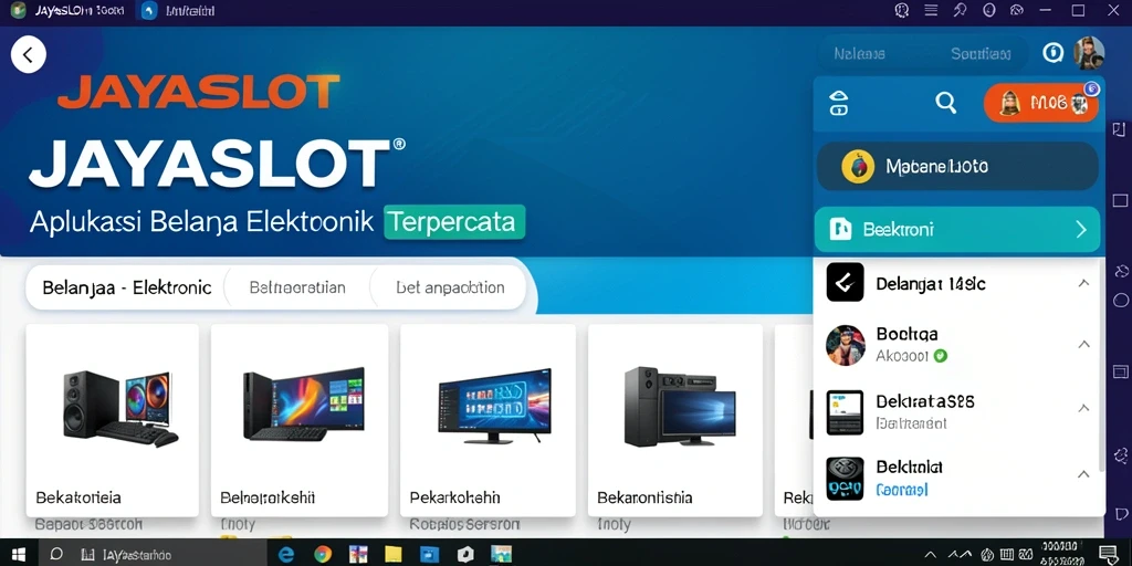 Antarmuka aplikasi JAYASLOT yang modern dan mudah digunakan.