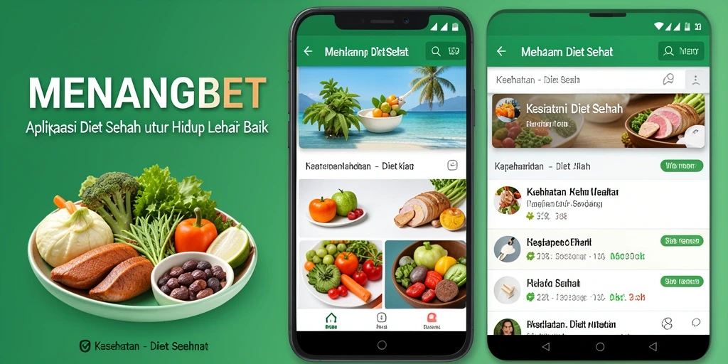 Antarmuka aplikasidiet sehat yang menarik dan mudah digunakan.
