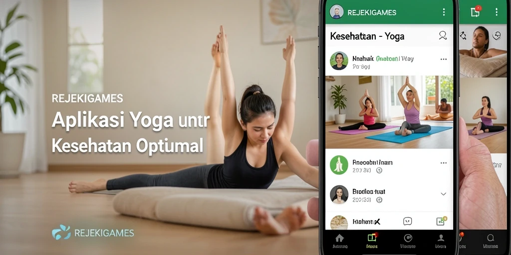 Antarmuka intuitif <strong>REJEKIGAMES</strong> dengan sesi yoga interaktif.