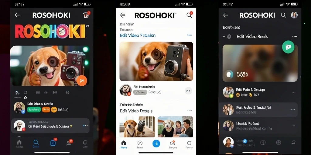Tampilan antarmuka ROSOHOKI untuk pengeditan video yang mudah digunakan.