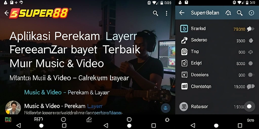 Tampilan antarmuka aplikasi Perekam Layar SUPER88 yang user-friendly.