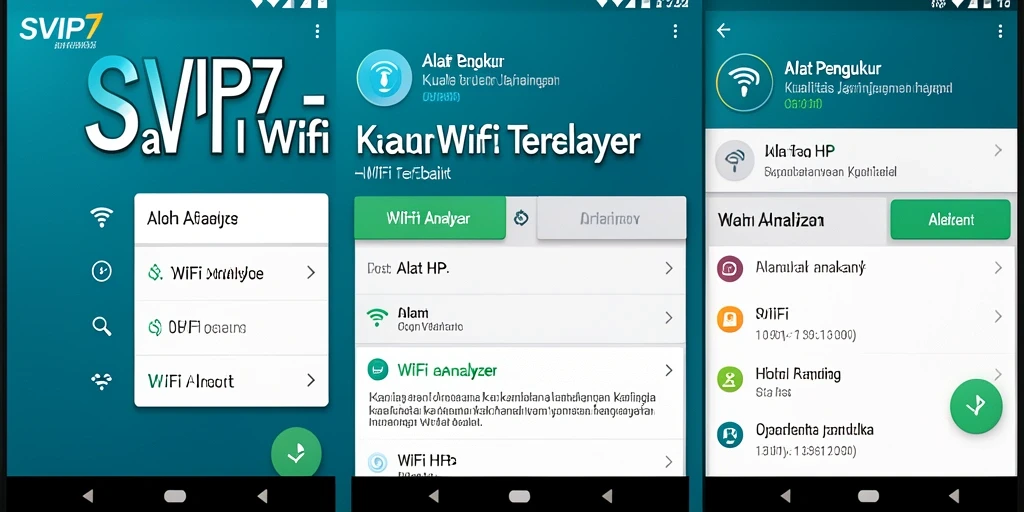 Tampilan antarmuka SVIP7 yang sederhana dan informatif untuk analisis WiFi.